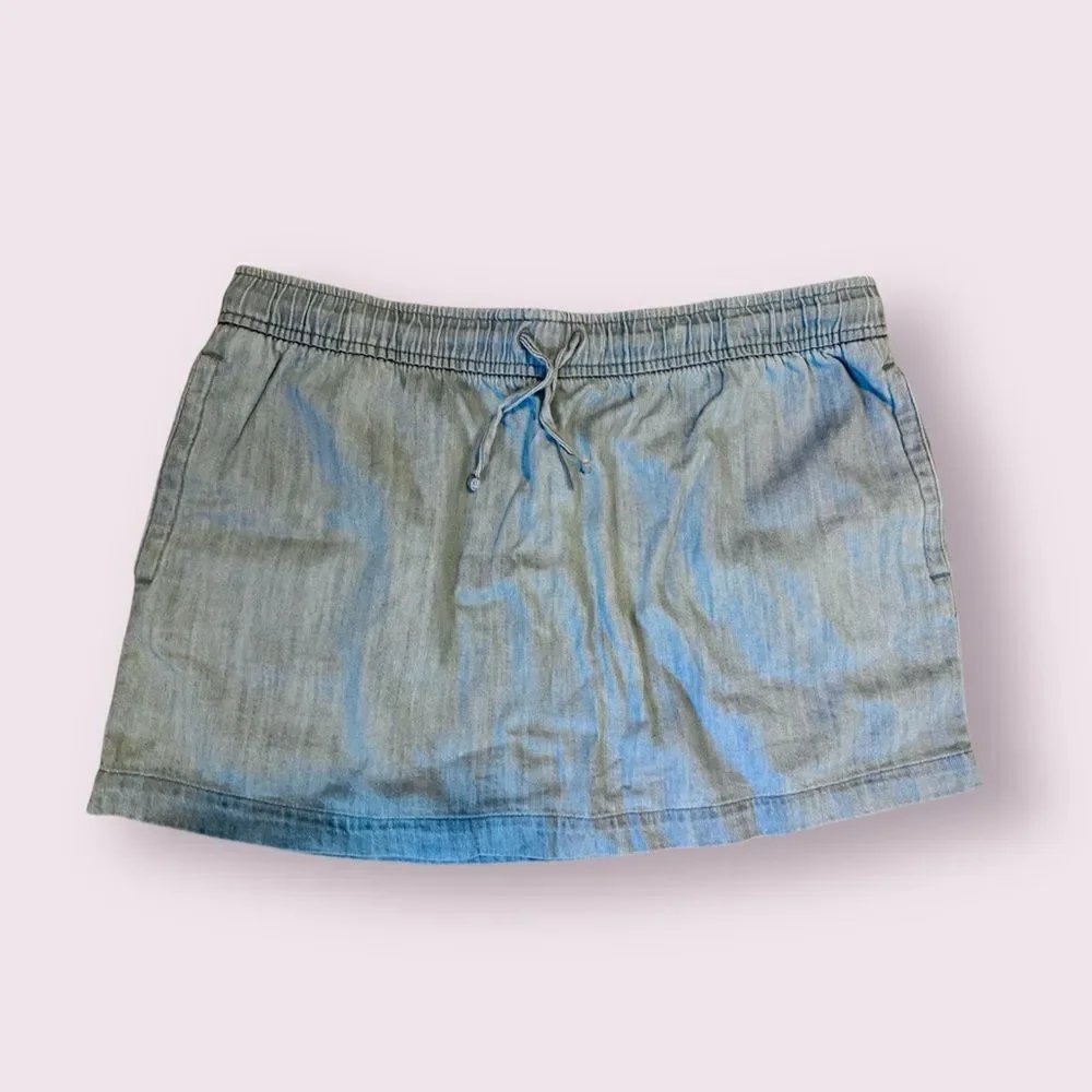 NWT New OLD NAVY Girls Chambray Denim Mini Skirt Light Blue Girls Plus XXL 18